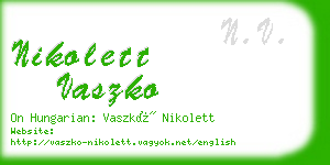 nikolett vaszko business card